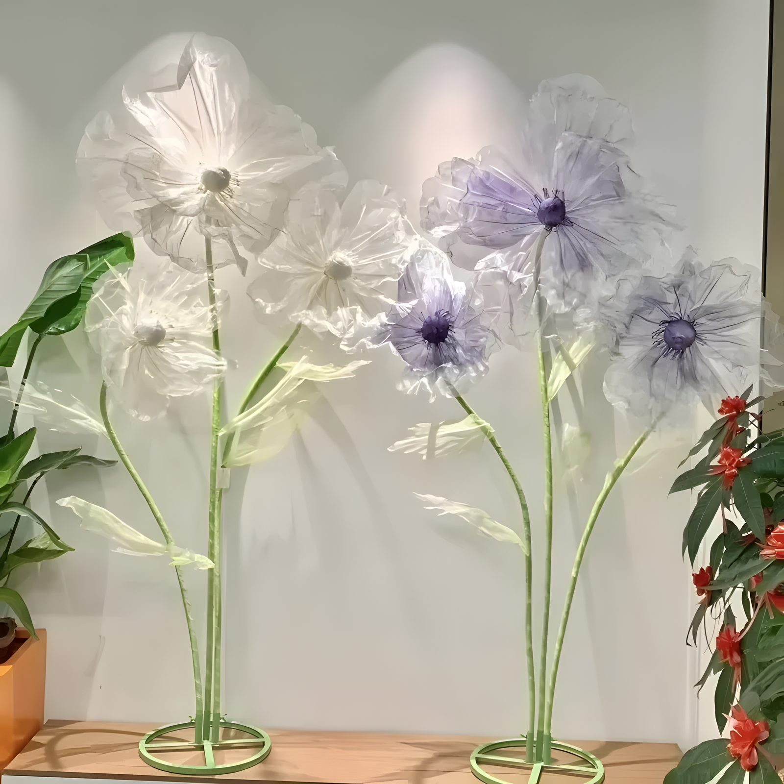 180 cm Artificial Poppy Flower Stand for Elegant Home Decor
