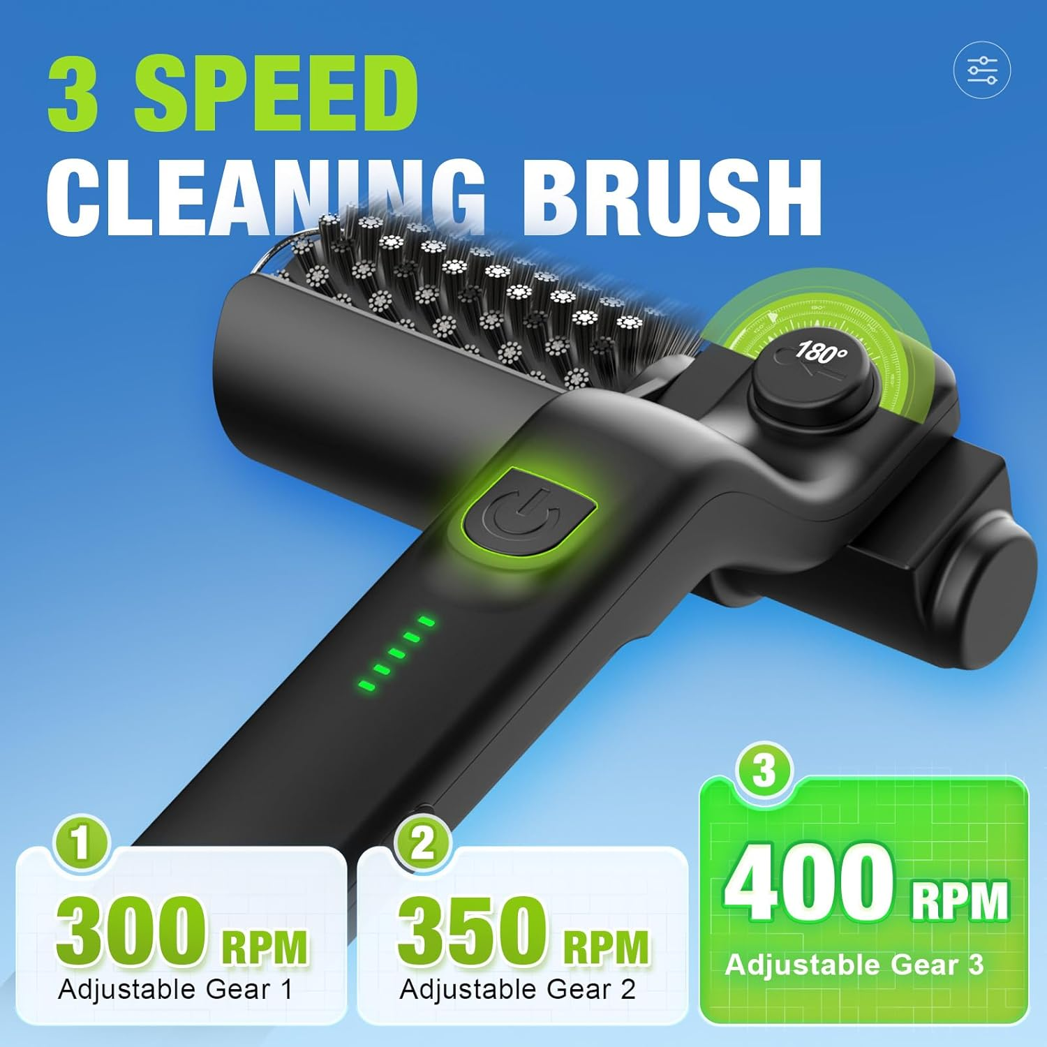 Rechargeable Electric Grill Cleaning Brush Stainless Steel BBQ