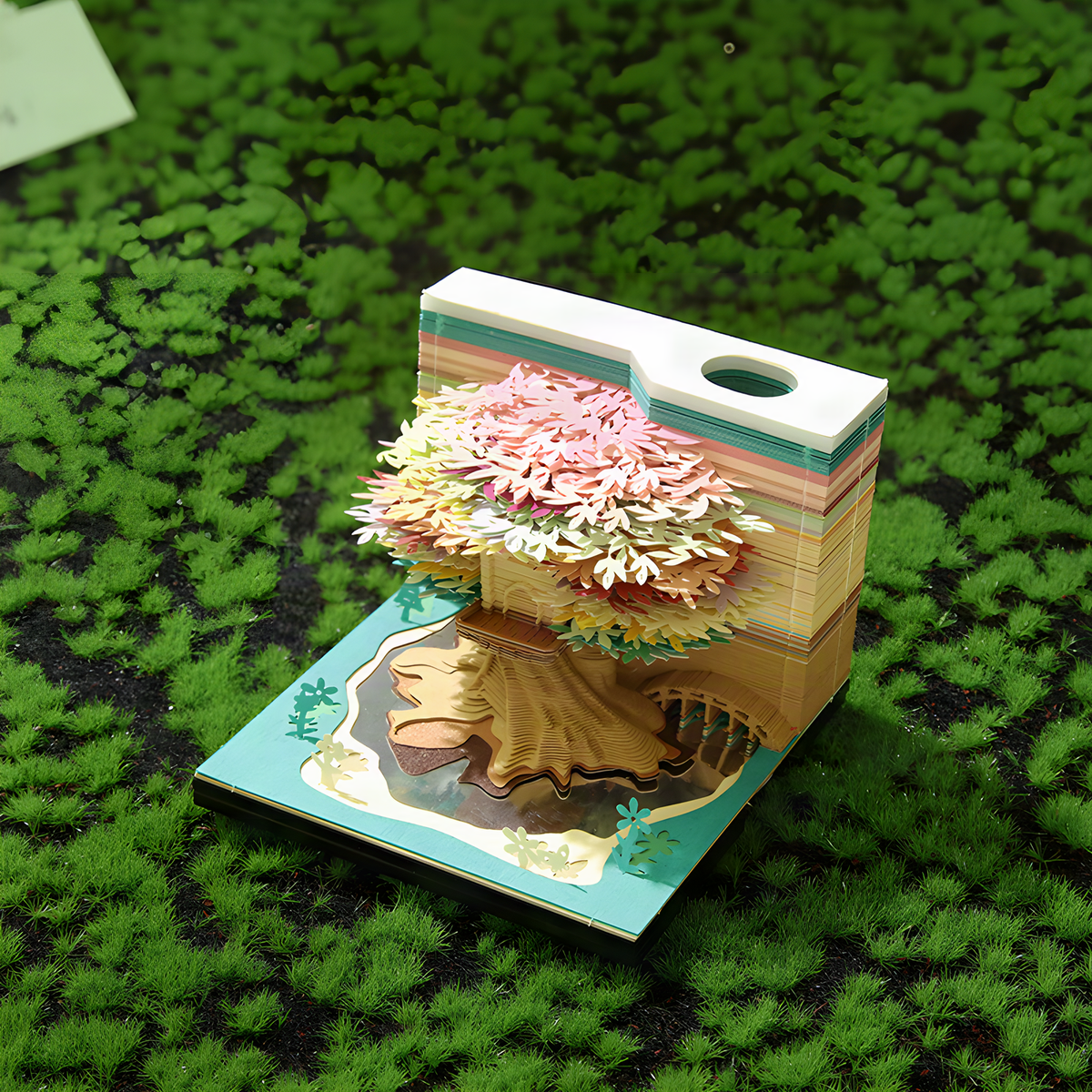 Treehouse Paper Sculpture Memo Pad, 218 Pages and Light