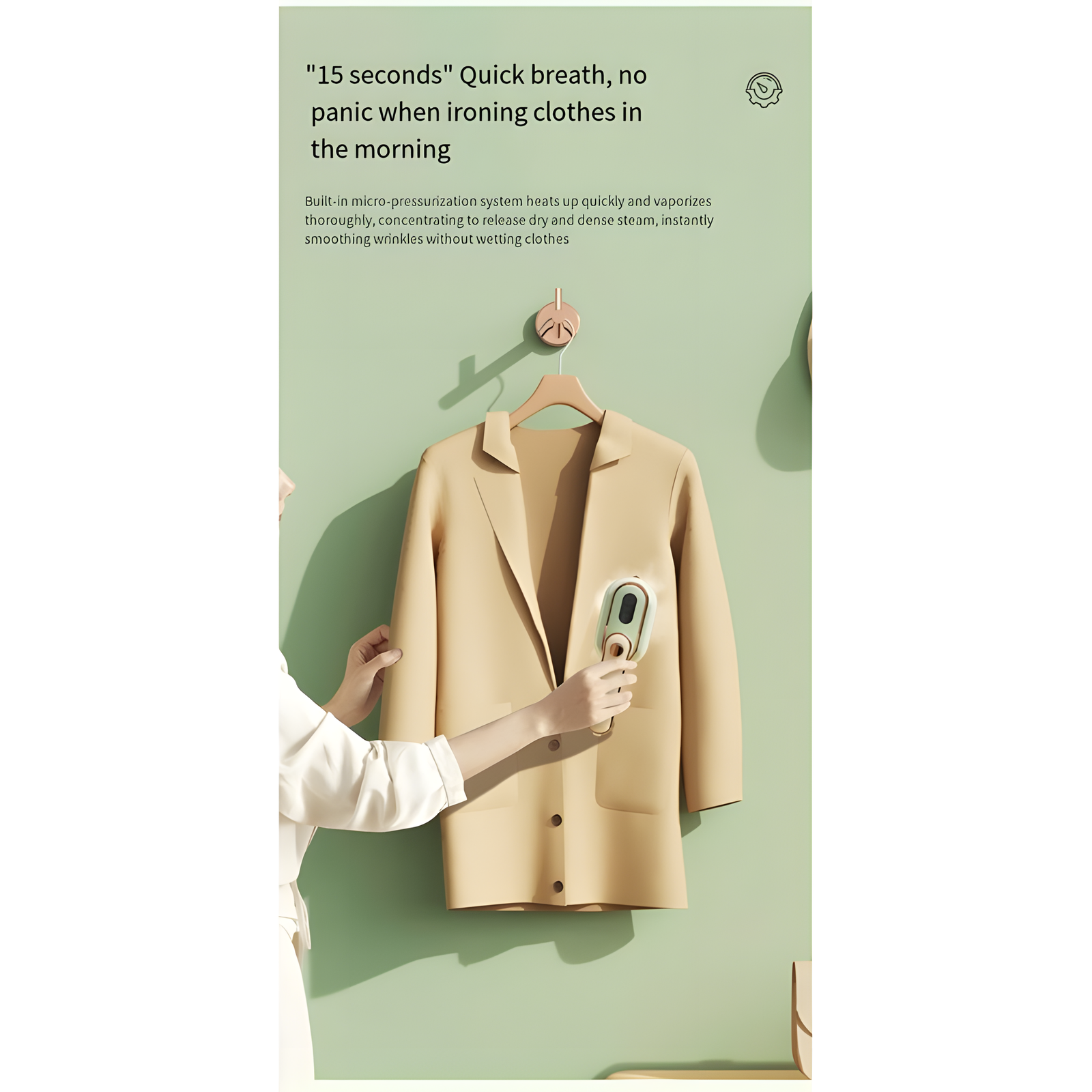 Foldable Garment Steamer Handheld Travel-Ready US EU UK Plug