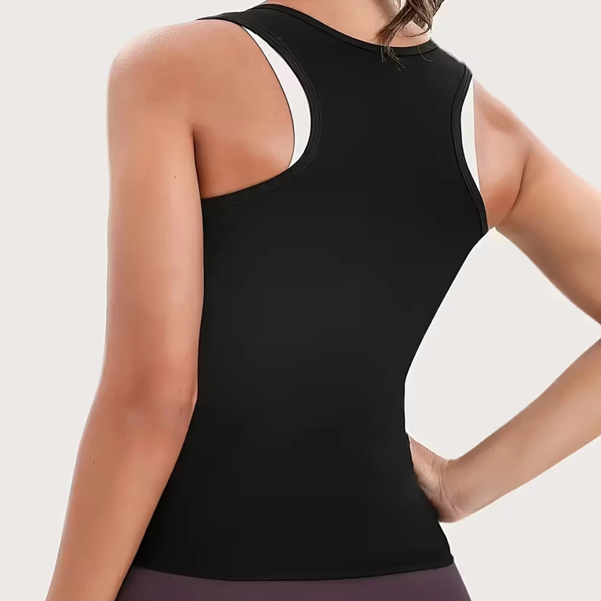 Front-Zip Sports Vest with Adjustable Lower Band, S/M–5XL