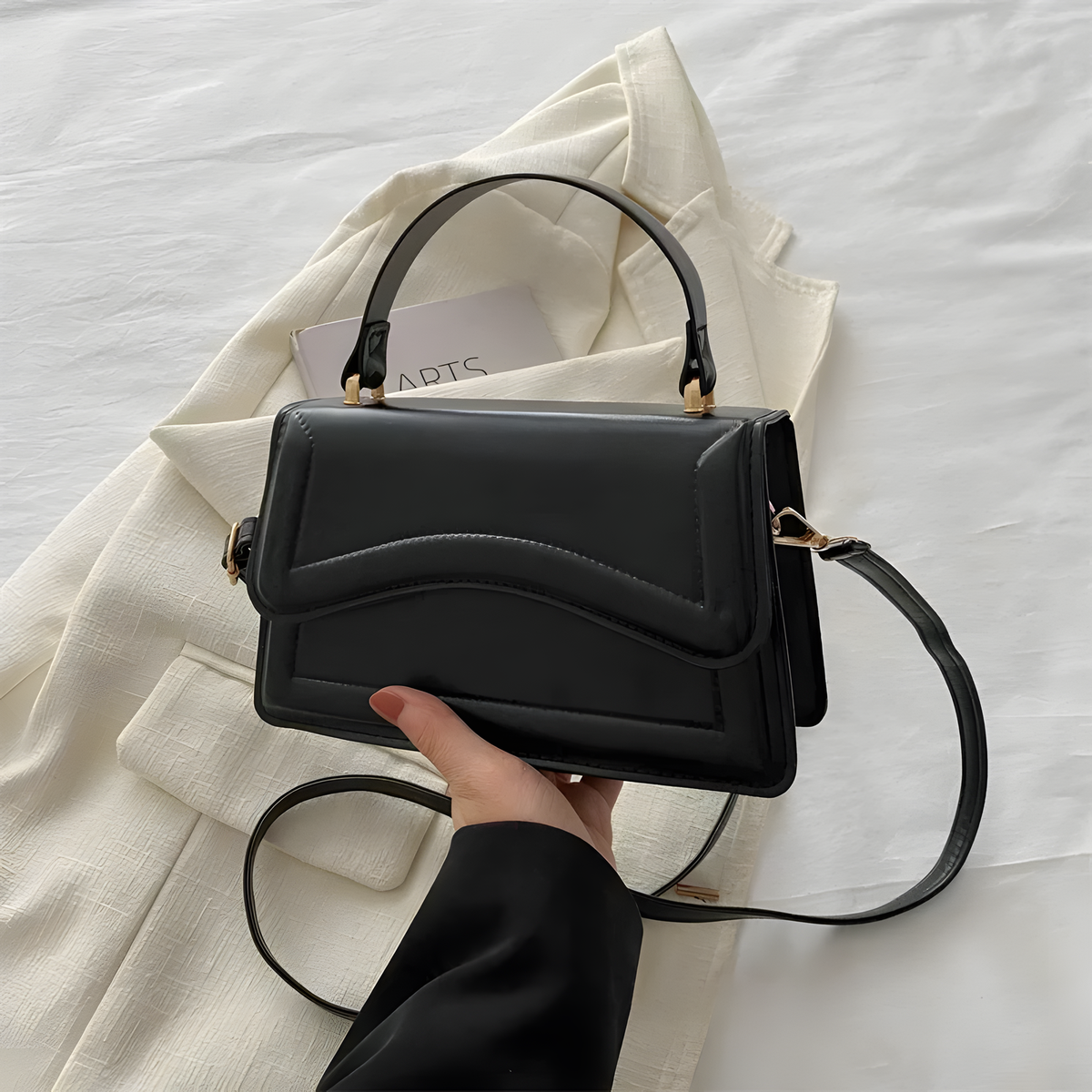 Mini Square Shoulder Bag with Top Handle