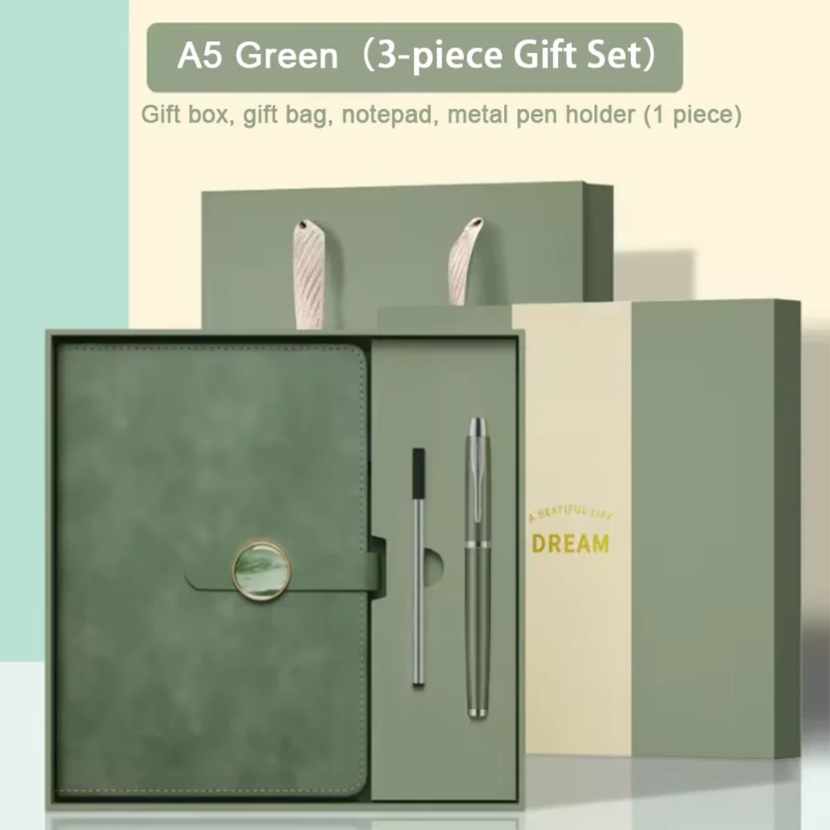 A5 Notebook Gift Set with Matching Pen and Presentation Box