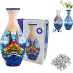 3D Vase Puzzle - 160 Pieces Functional Flower Vase with Stand - TradixPro
