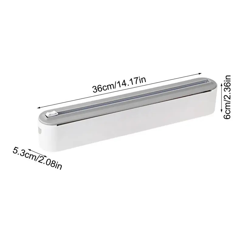 Magnetic Plastic Wrap & Foil Dispenser with Slide Cutter