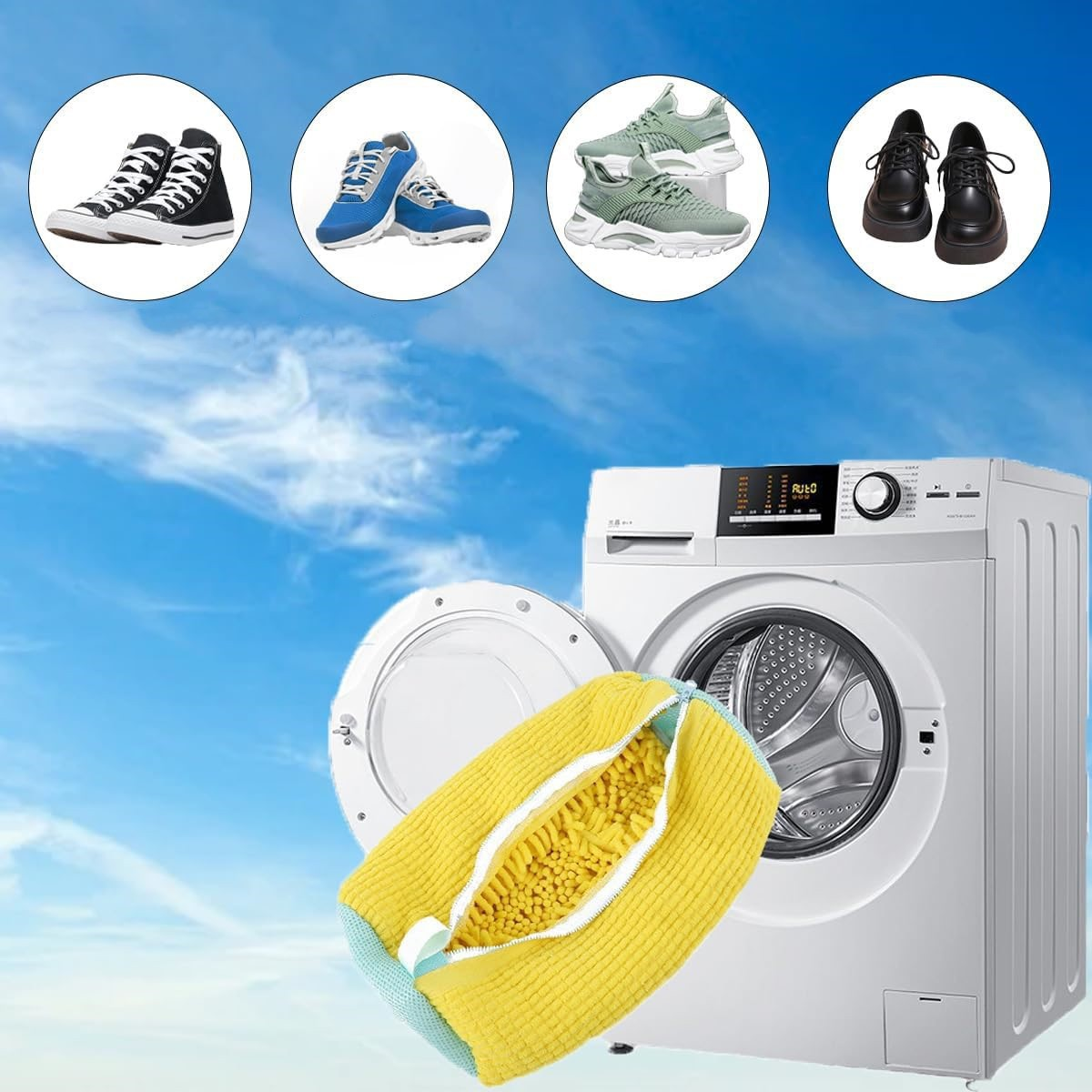 Machine Washable Shoe Bag Zippered Laundry Wash Bag