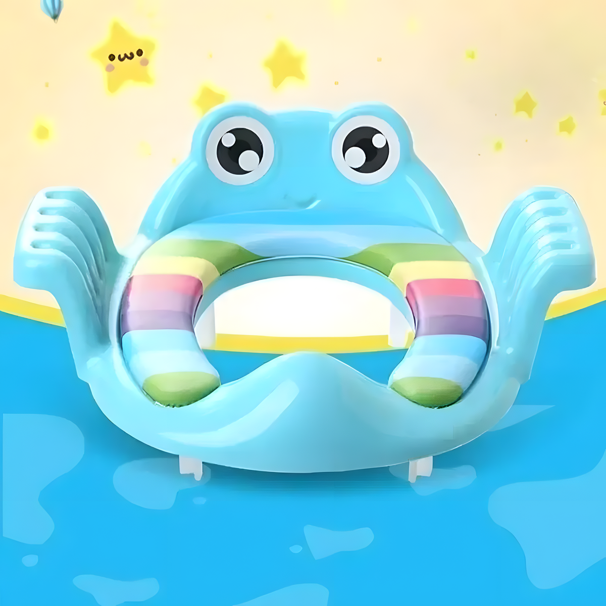 Frog Toddler Toilet Training Seat with Cushion and Handles