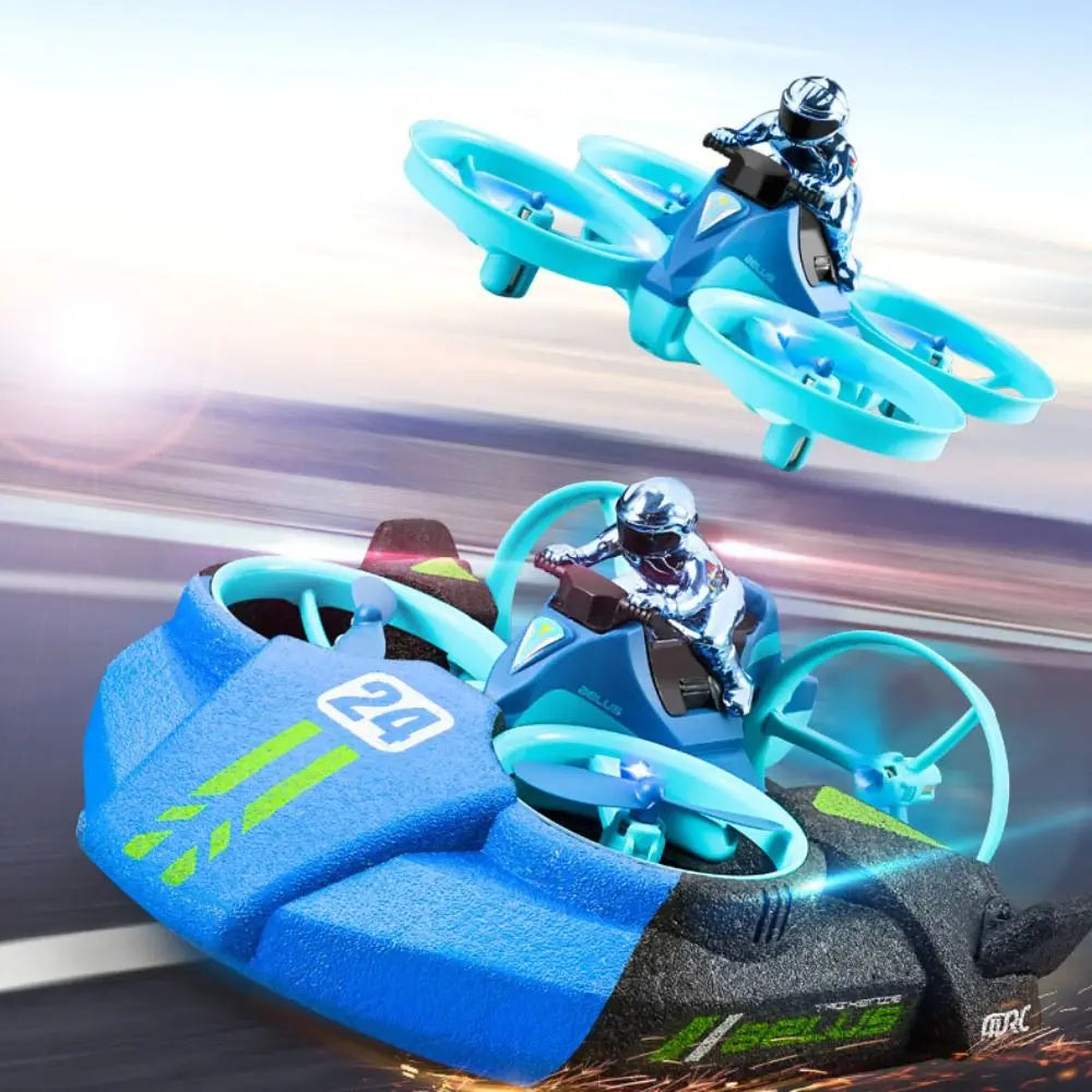 3-in-1 Mini RC Drone - Transforming Air, Land & Water Remote Control Toy