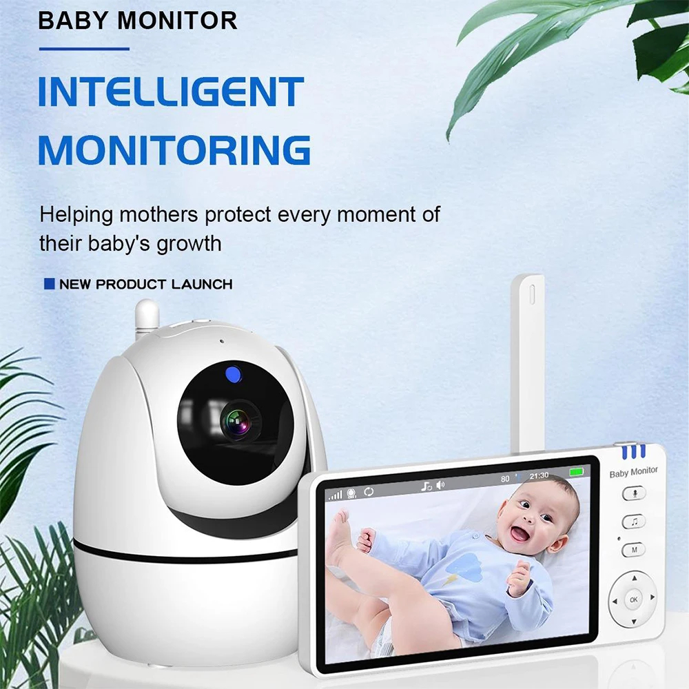 5-Inch Video Baby Monitor with Camera and Parent Display