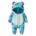 Baby Hooded Fleece Jumpsuit Cartoon Winter Romper 6M-5T