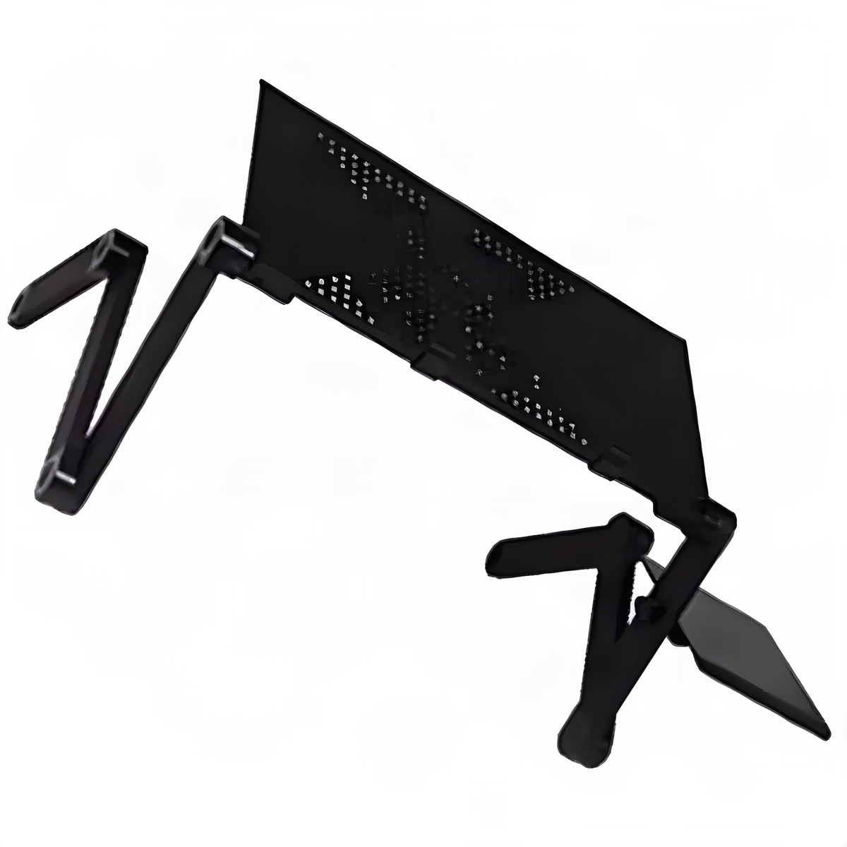 Adjustable Folding Laptop Stand with USB Fan and Mouse Shelf