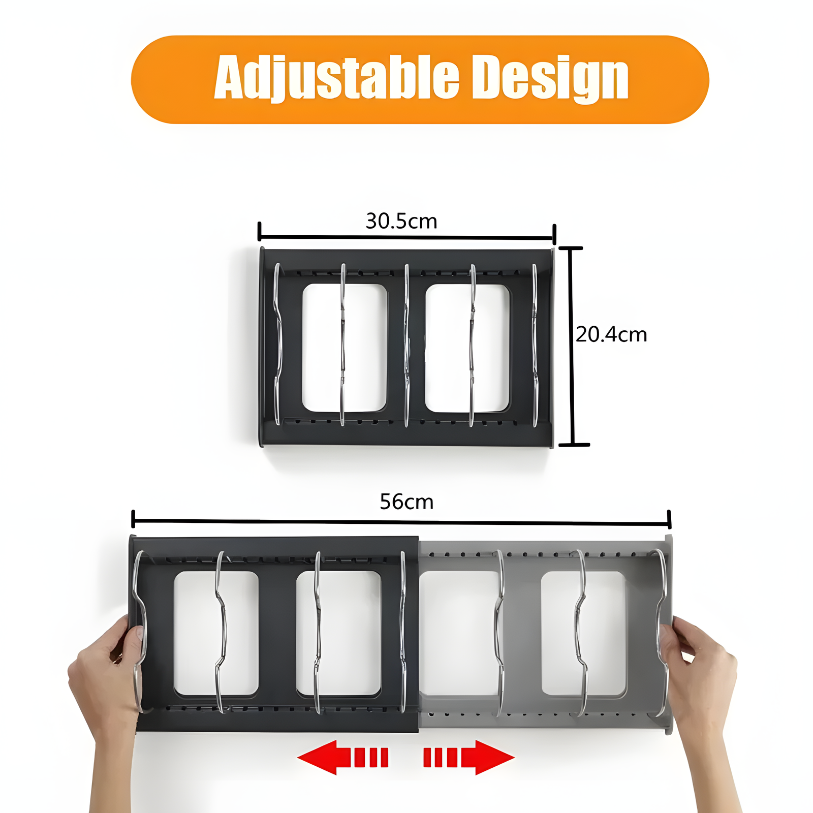 Adjustable Pot Lid Rack for Organized Cookware Storage at Home