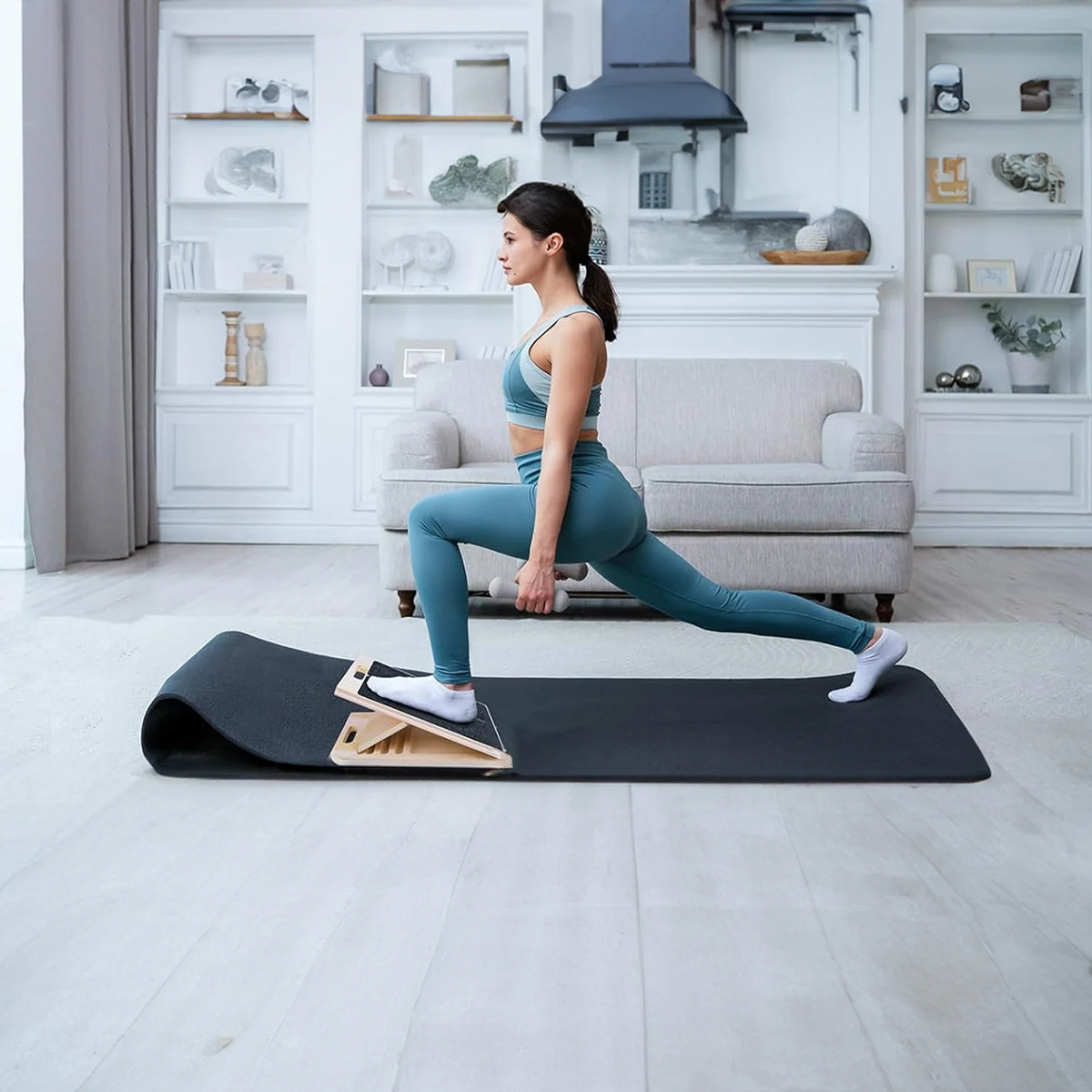 Adjustable Wooden Slant Board for Calf and Foot Stretching