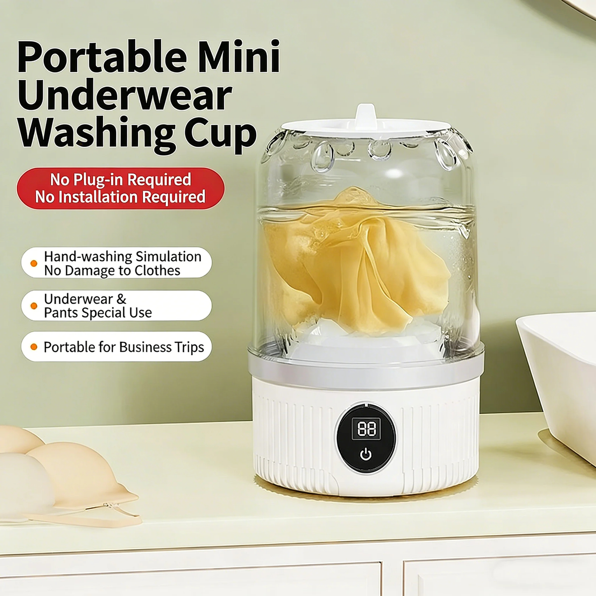 Mini Portable Washing Machine for Small Lightweight Loads