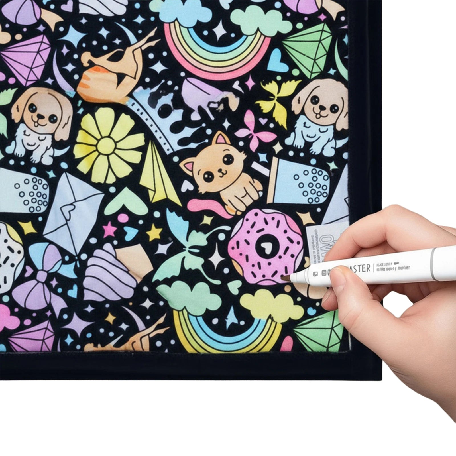 DIY Coloring Blanket with 12 Fabric Markers – Velvet