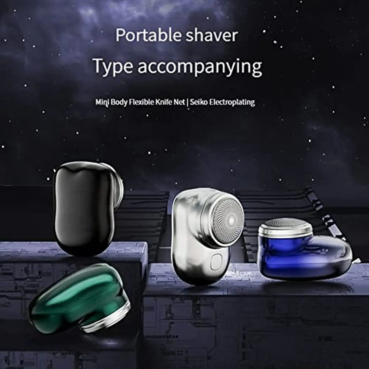 Compact Rechargeable Electric Shaver with Washable Foil Head