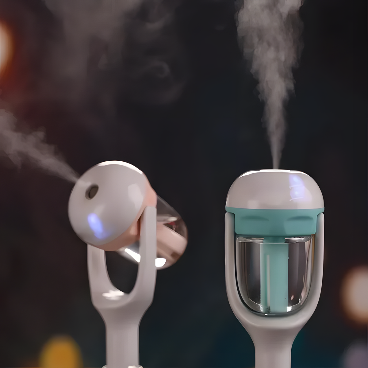 Compact Car Socket Humidifier with Visible Water Reservoir