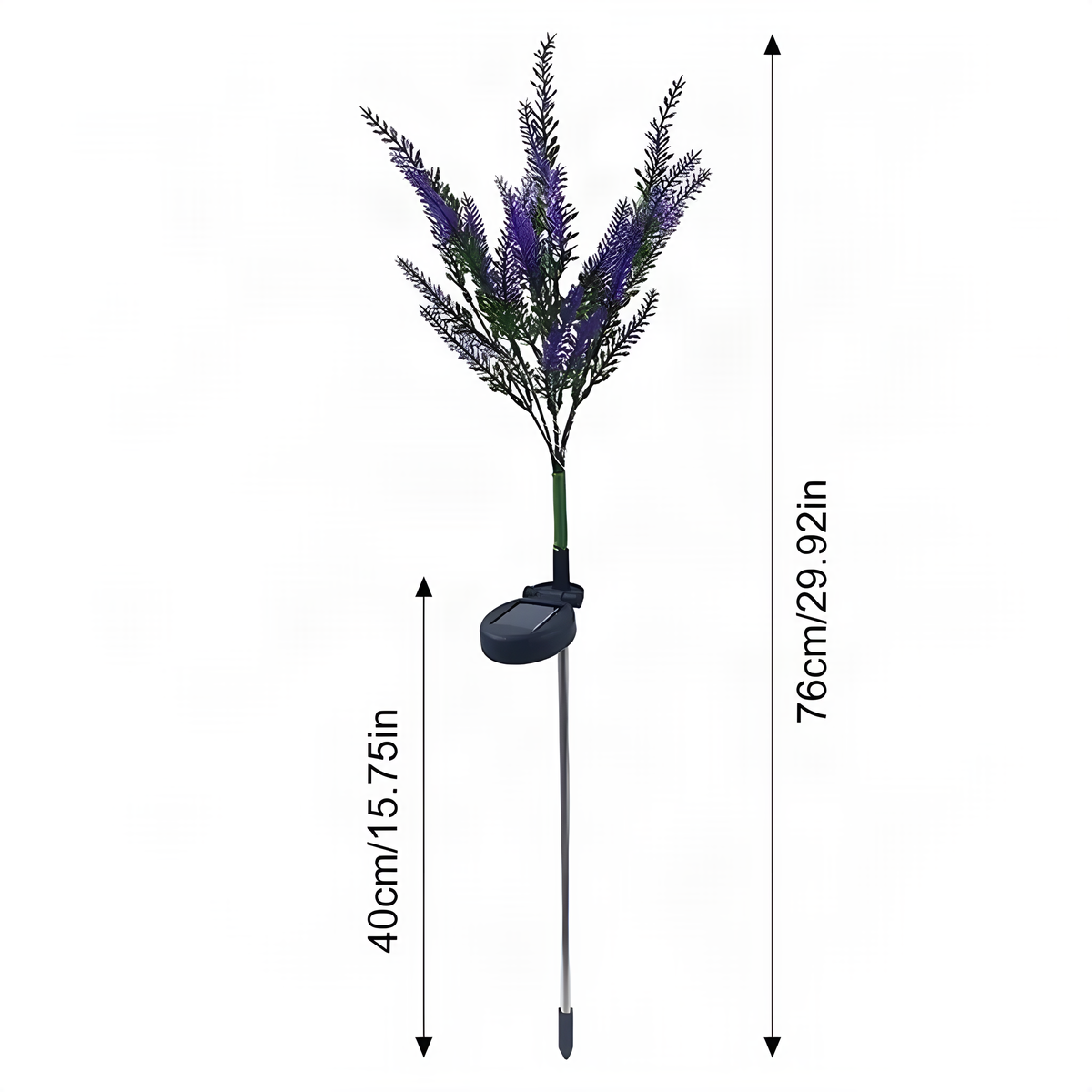 Solar Lavender-Style Garden Stake Light in Five Color Options