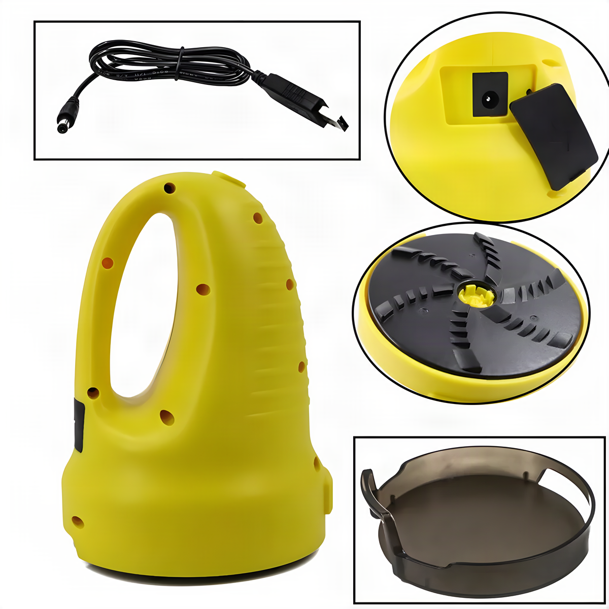 Rechargeable Electric Ice Scraper with Rotating Disc for Cars