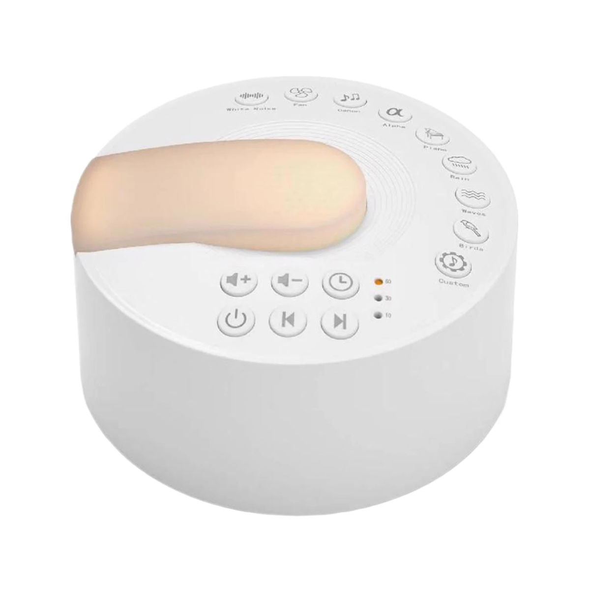 White Noise Sound Machine with 15 Sounds and Timer Controls