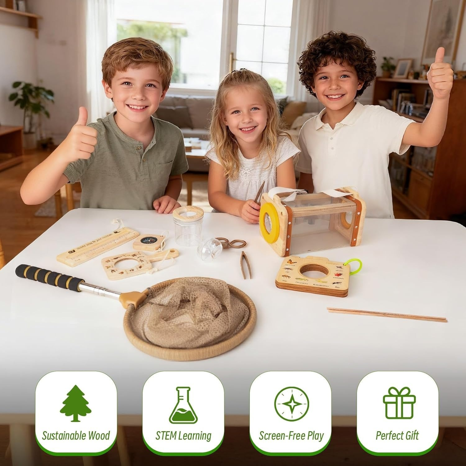Kids Insect Observation Kit Nature Explorer Set with Optional Book