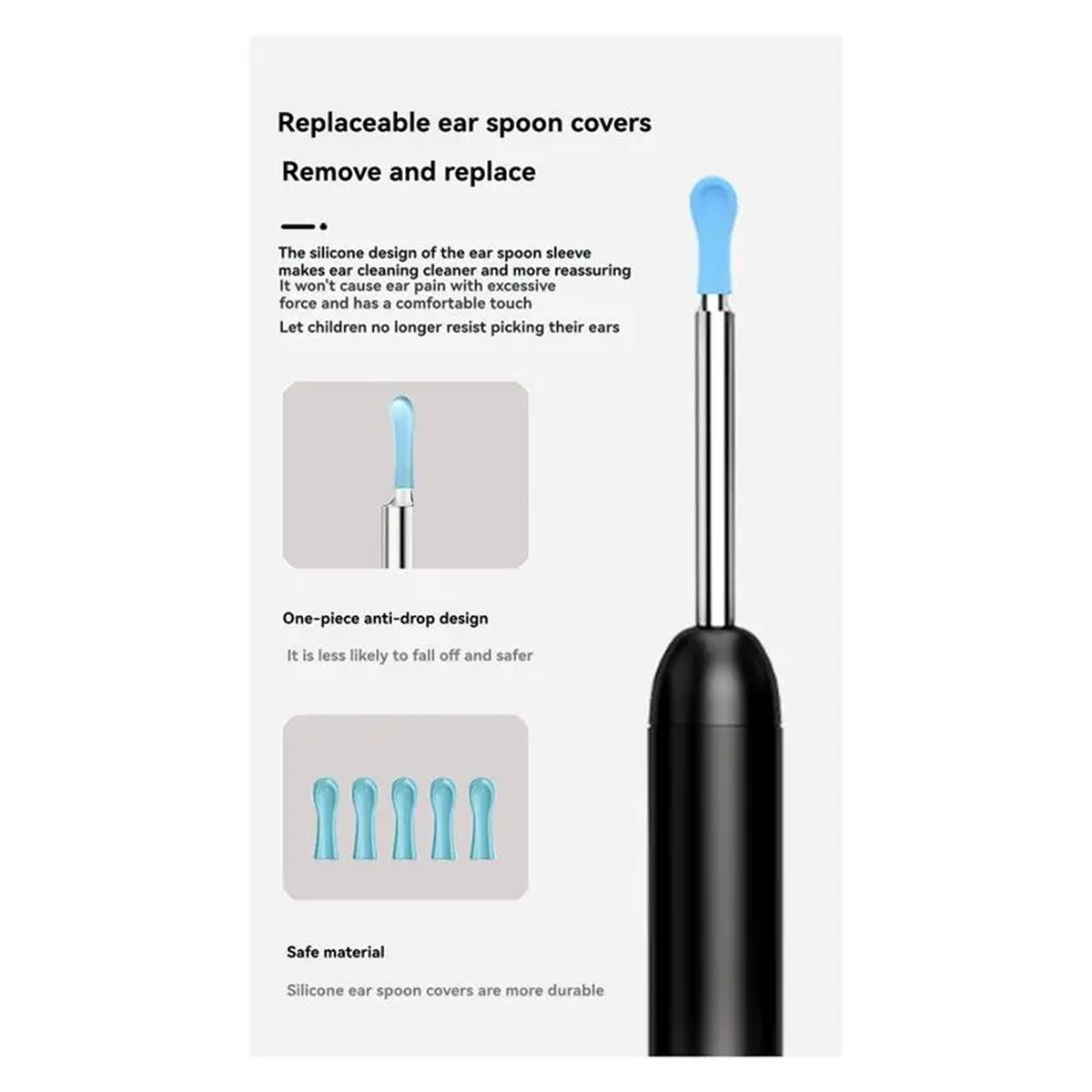 Illuminated Visual Ear Cleaning Tool Set with Interchangeable Tips