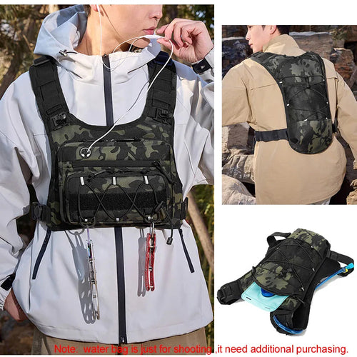 Running Hydration Chest Pack Vest with 2L Bladder Support