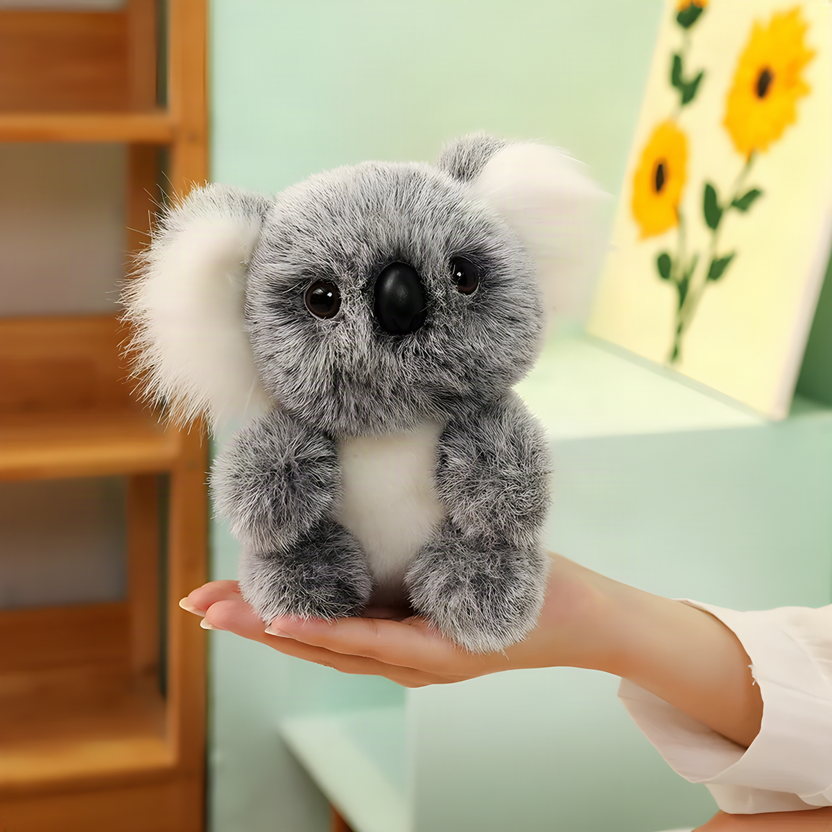 Koala Plush Toy in Gray or White with Four Size Options
