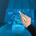 Rewritable LED Night Light - 7 Color Drawing Message Board