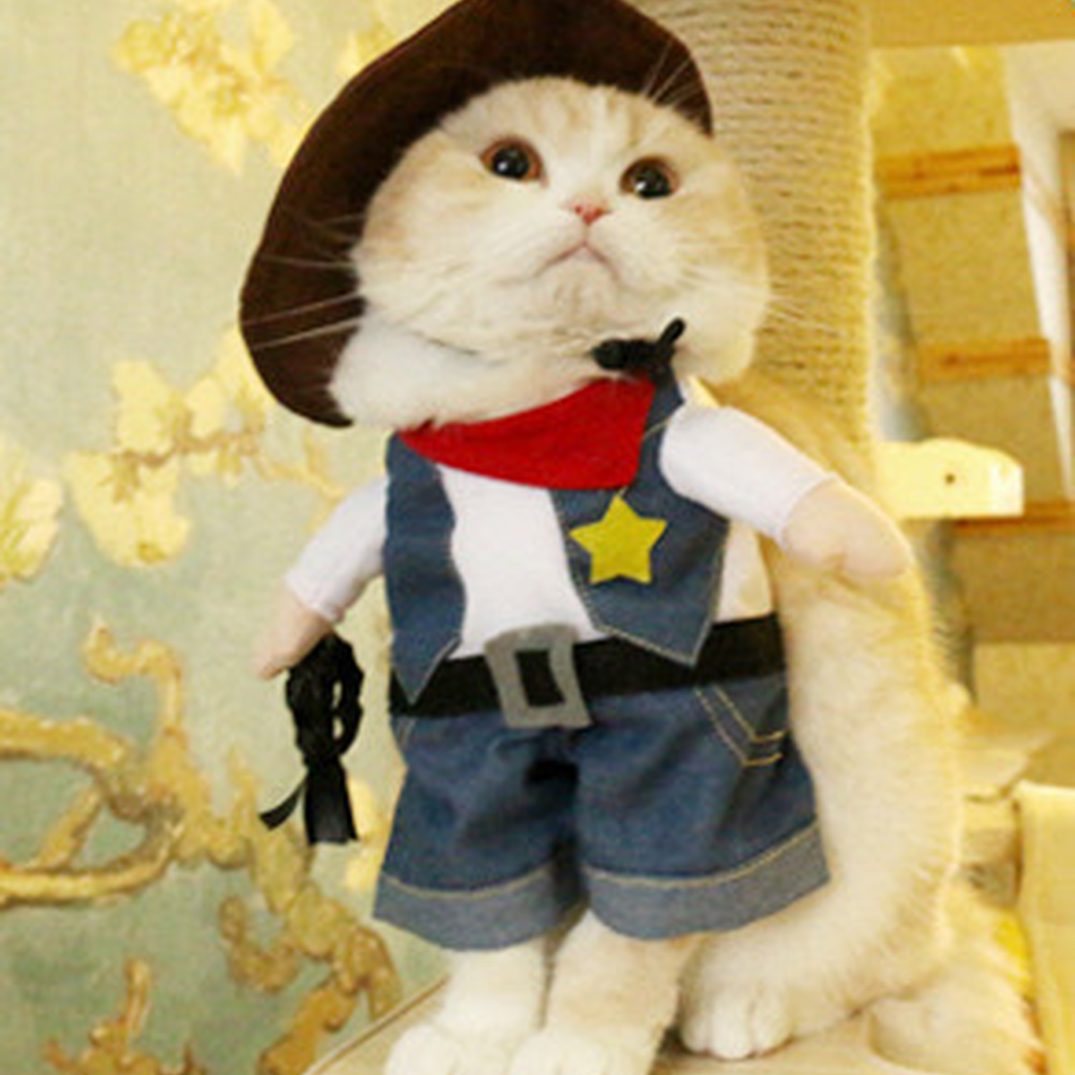 Pet Halloween Costume with Nurse, Cowboy or Fisherman Styles