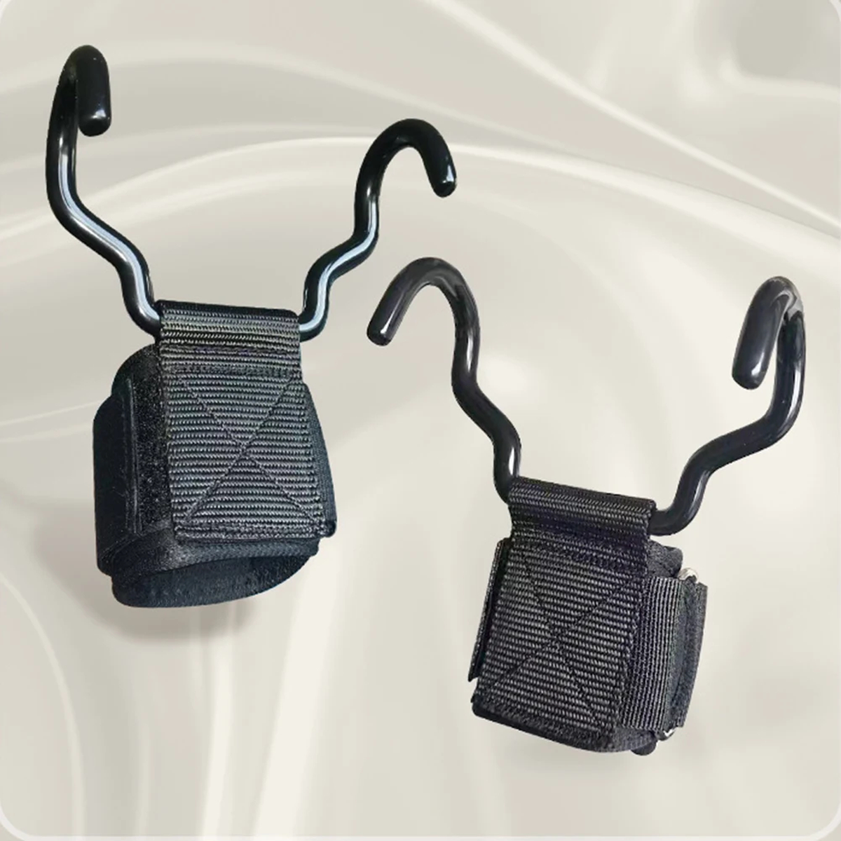 Weightlifting Grip Hooks with Adjustable Padded Wrist Straps