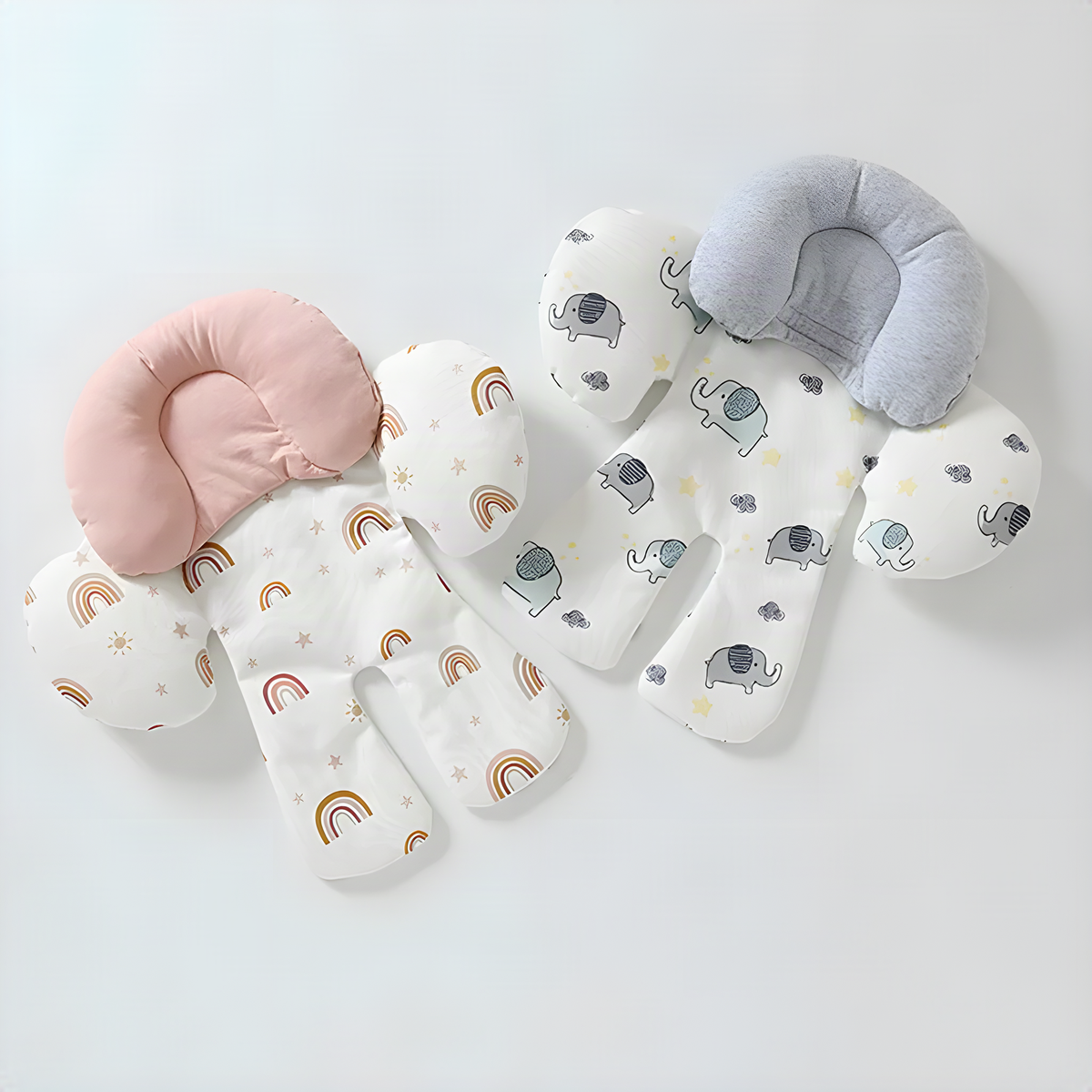 Padded Stroller Seat Liner in Rainbow or Elephant Print Options