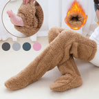 Over Knee Fuzzy Leg Warmers - Double-Sided Plush Winter Socks