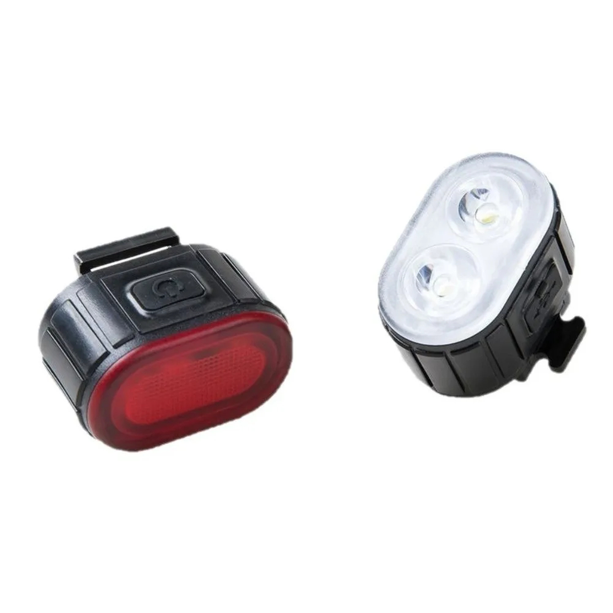 USB Rechargeable Front and Rear Bike Light Set with Straps