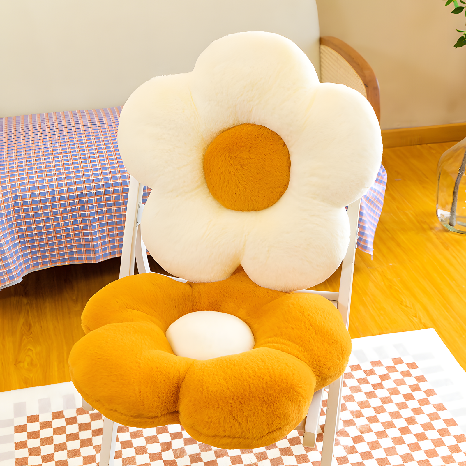 Flower Plush Cushion Soft Decorative Throw Pillow 35cm 50cm