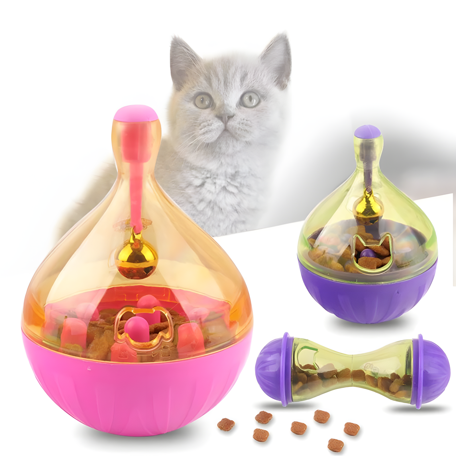 Roly Poly Pet Treat Dispenser Interactive Toy for Cats & Dogs