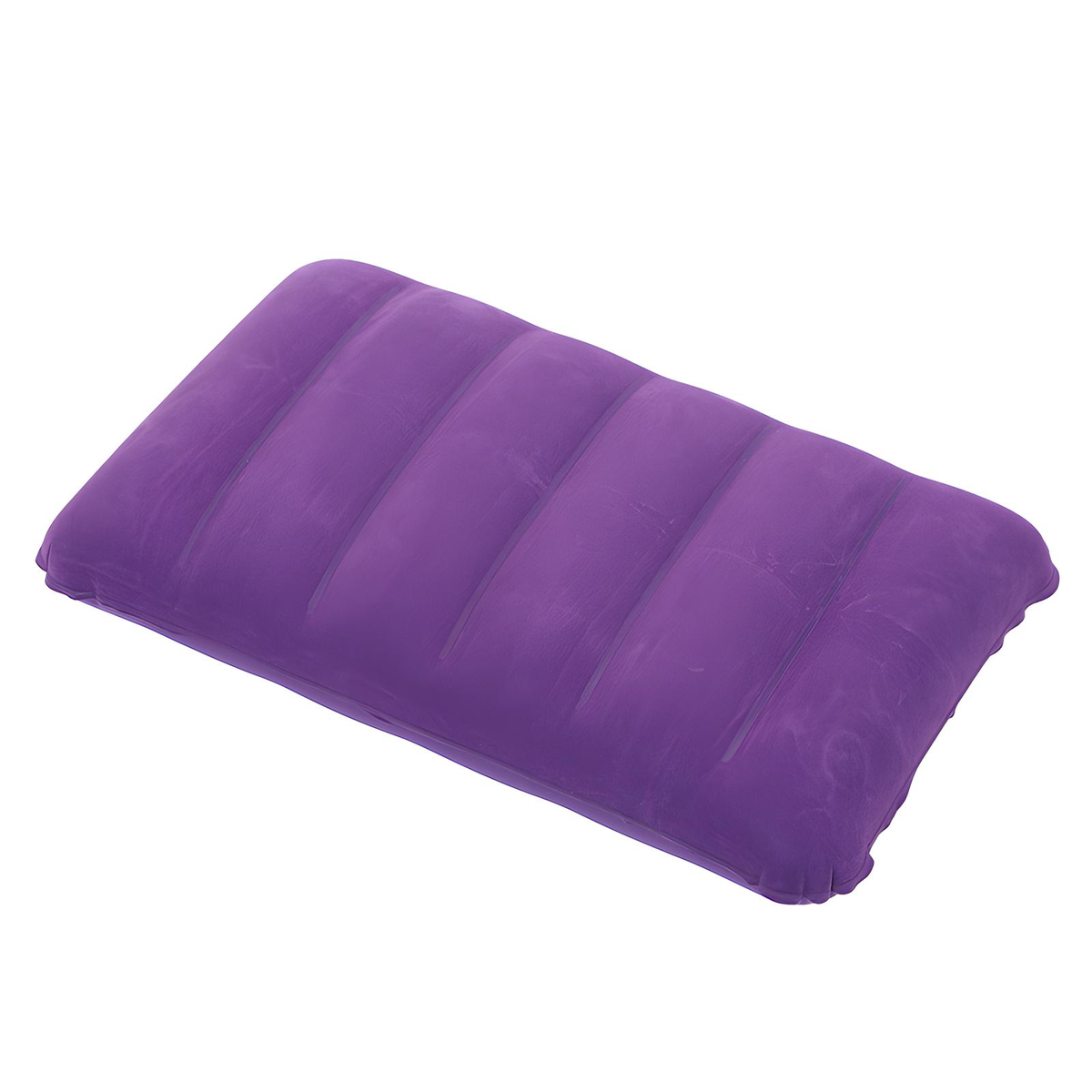 Flocked Inflatable Travel Pillow Soft PVC 47x30cm 7 Colors