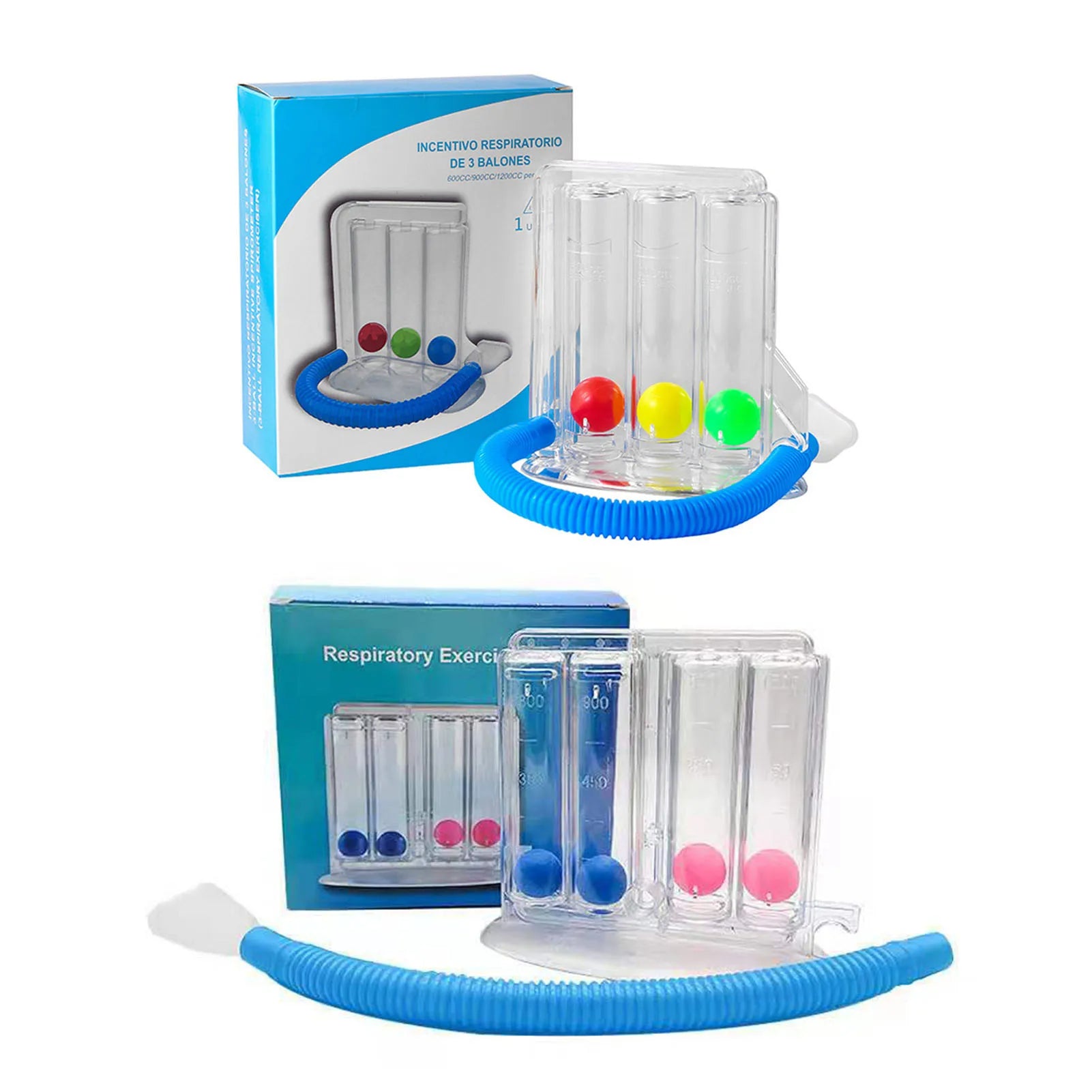 Breathing Balls Exerciser - 3 or 4 Ball Lung Capacity Trainer