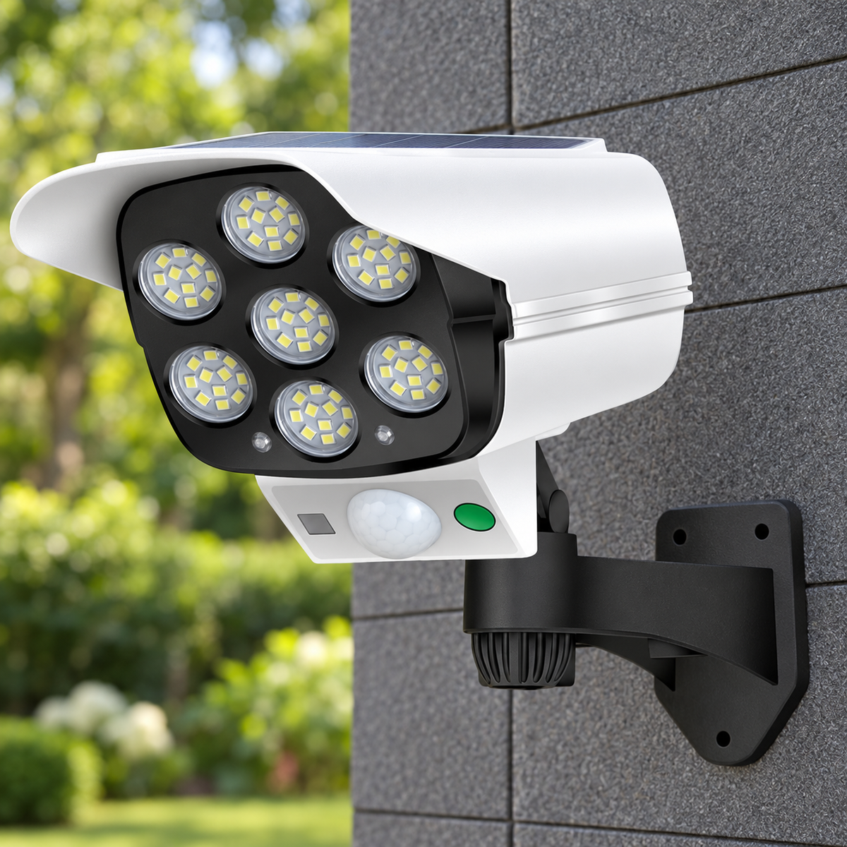 Solar Motion Sensor Light with Remote and Dummy Camera Housing