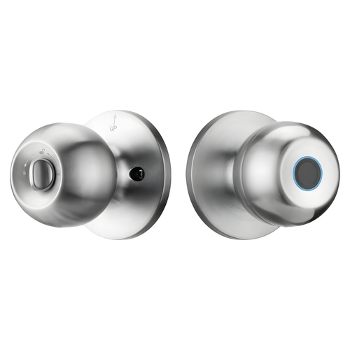 Fingerprint Smart Door Knob with Key Backup, 35-55 mm Doors