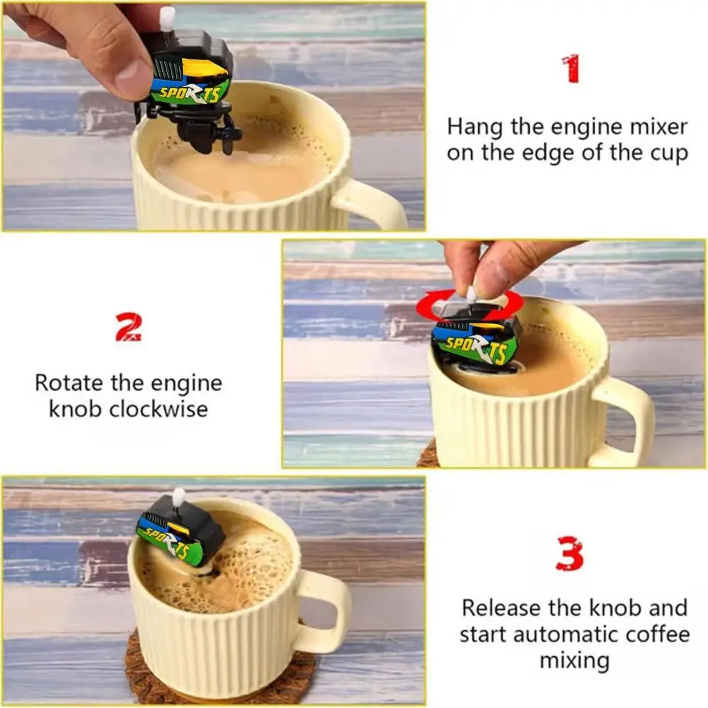 Wind-Up Boat Motor Coffee Stirrer – Mechanical Propeller | No Battery