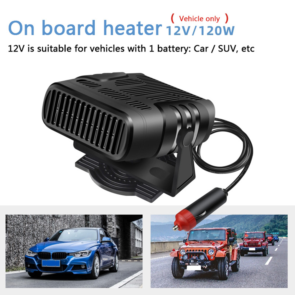 Car Heater and Defroster with Adjustable Base, 12V or 24V