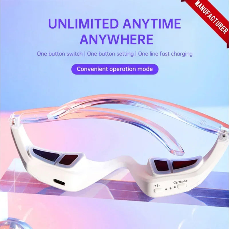3D EMS Eye Massager with Red Light – Wearable Eye Care