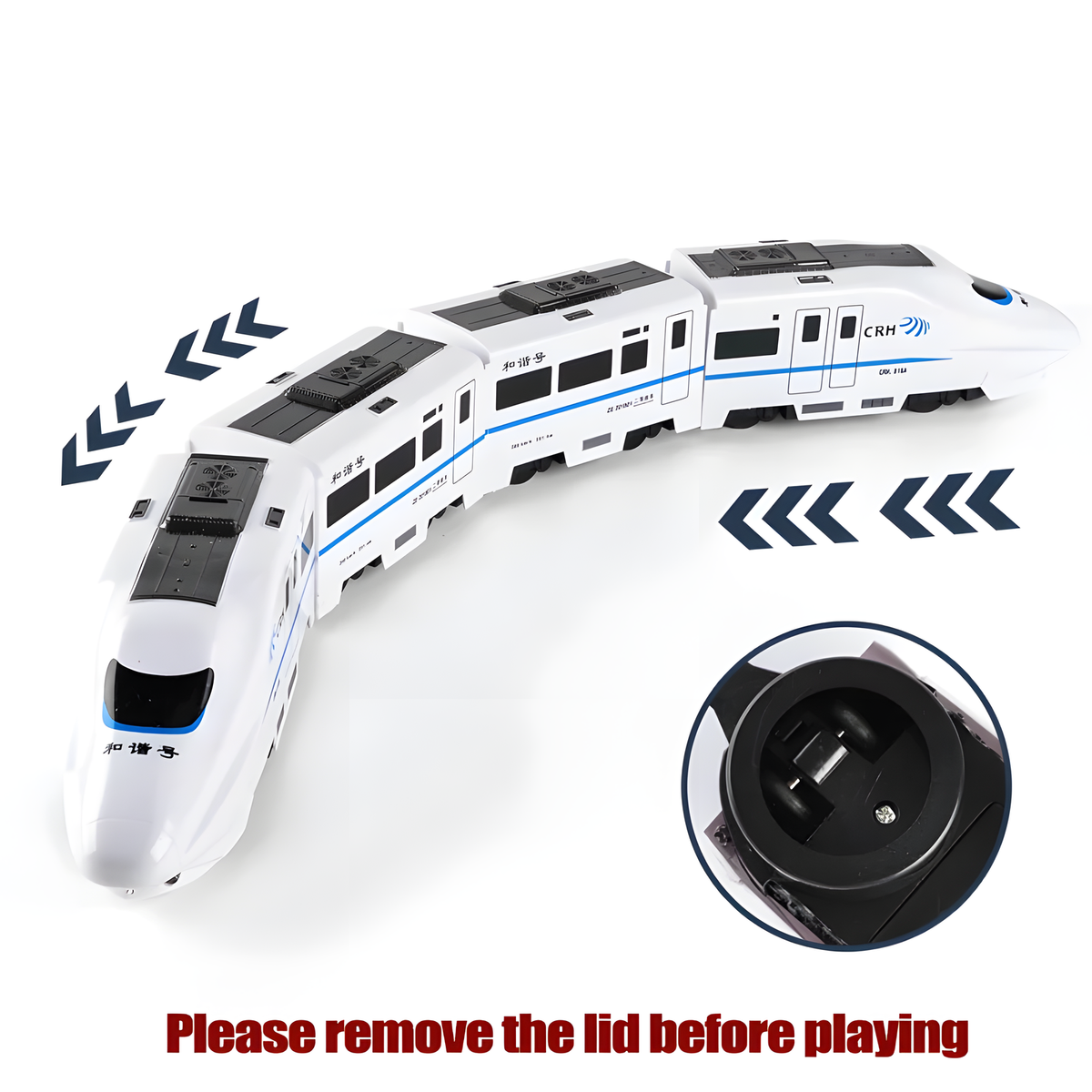 High-Speed Train Toy, Connected 3-, 4- or 5-Car Options