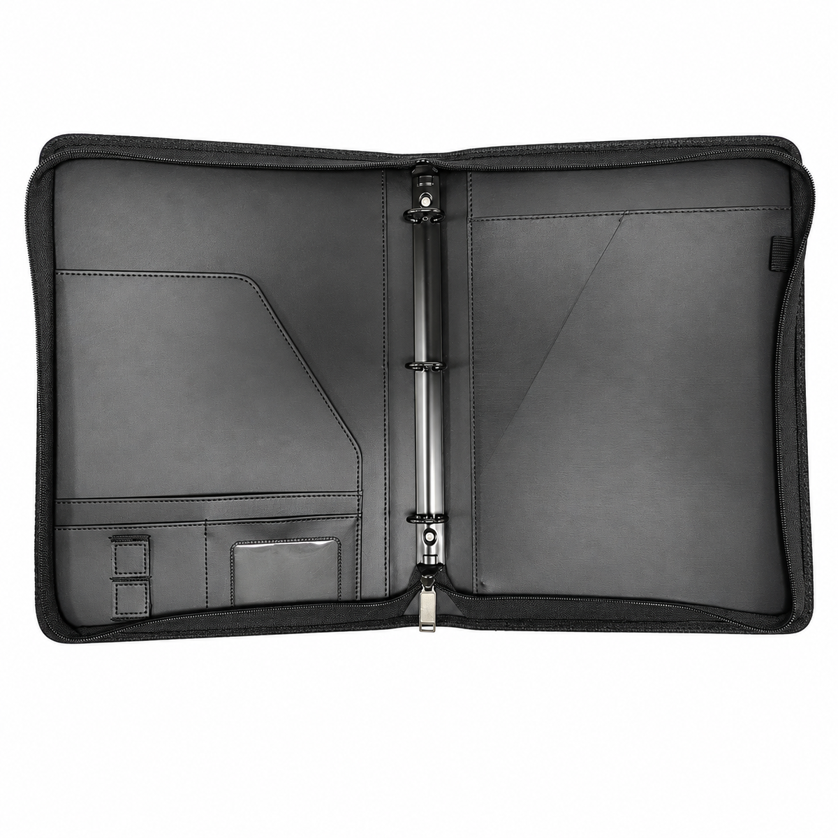 A4 Three-Ring Zippered Document Binder with Organizer Pockets
