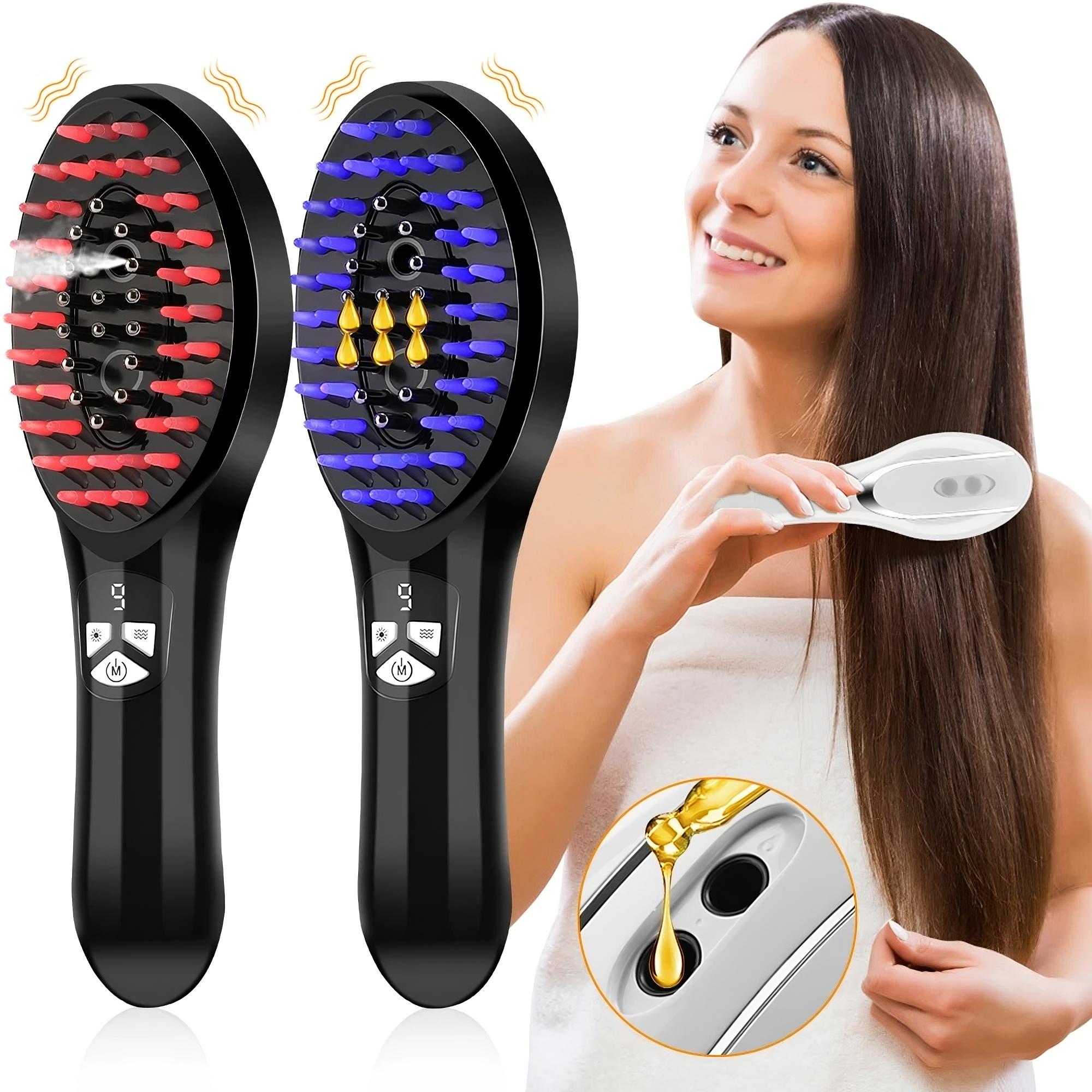 EMS Electric Scalp Massage Comb - LED Light Therapy & Nano Mist Sprayer