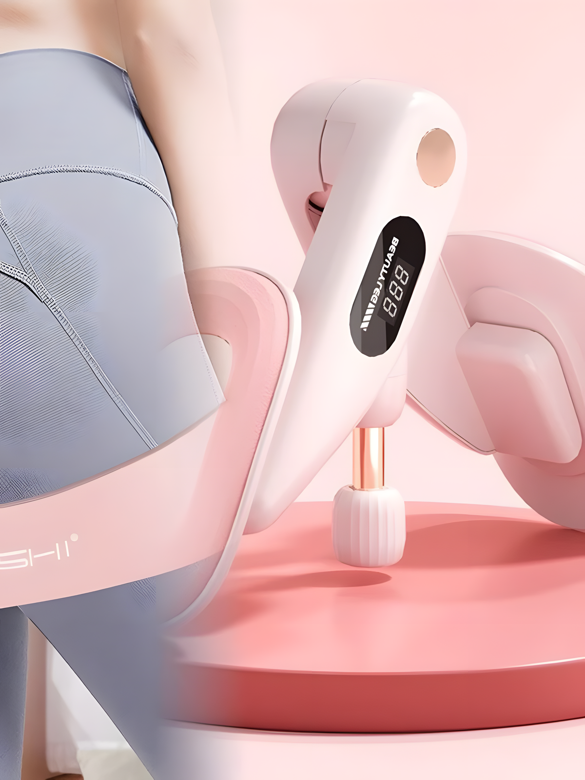 Pelvic Floor Thigh Trainer Adjustable Resistance with Counter