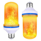 LED Flame Effect Light Bulb 2-Pack - 4 Modes | Realistic Fire Simulation | E26 Base
