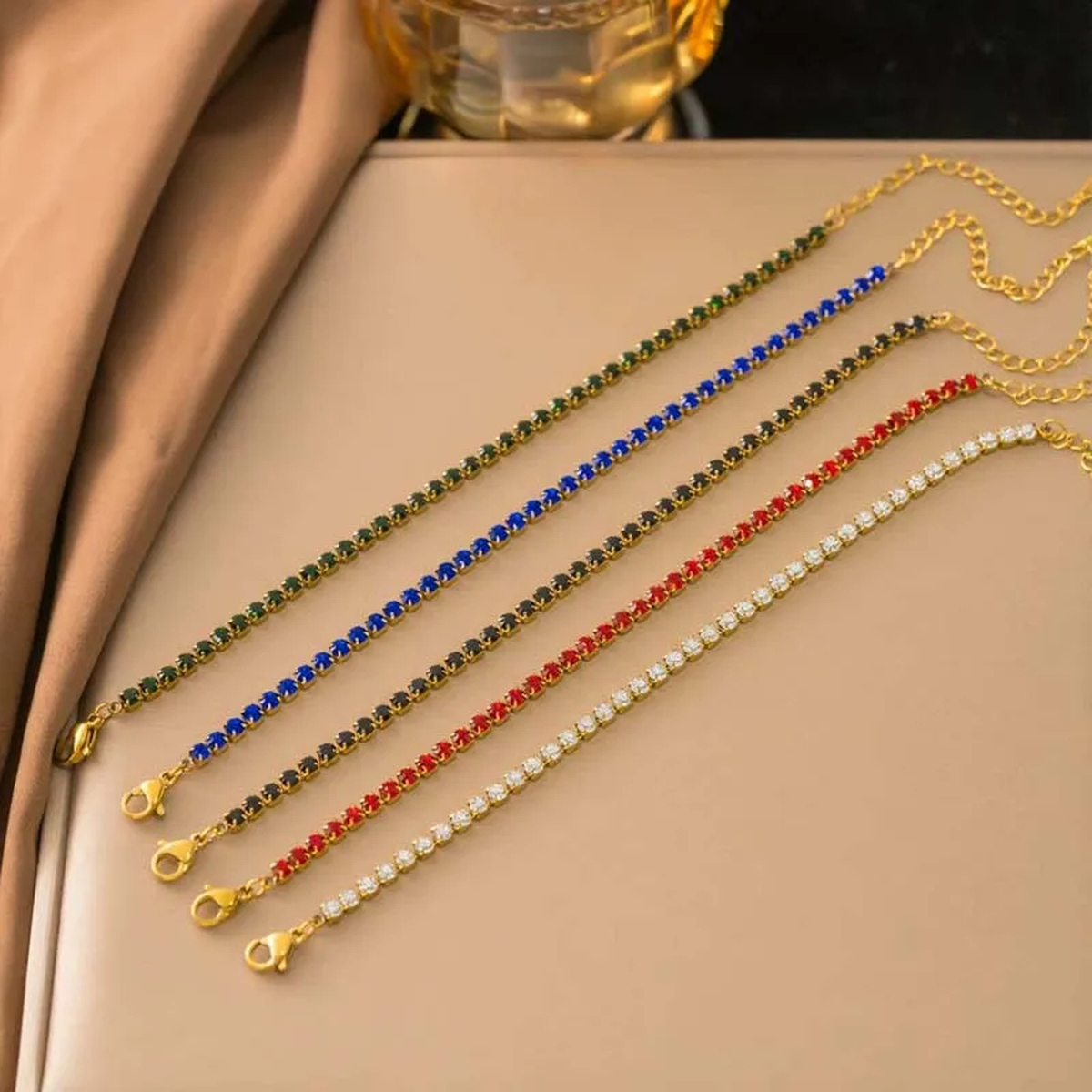 Colorful Beaded Accent Bracelet with Polished Details for Layering