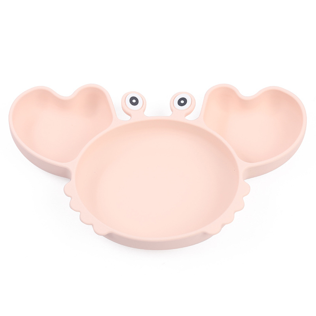 Silicone Crab Baby Feeding Set with Suction Plate and Bib